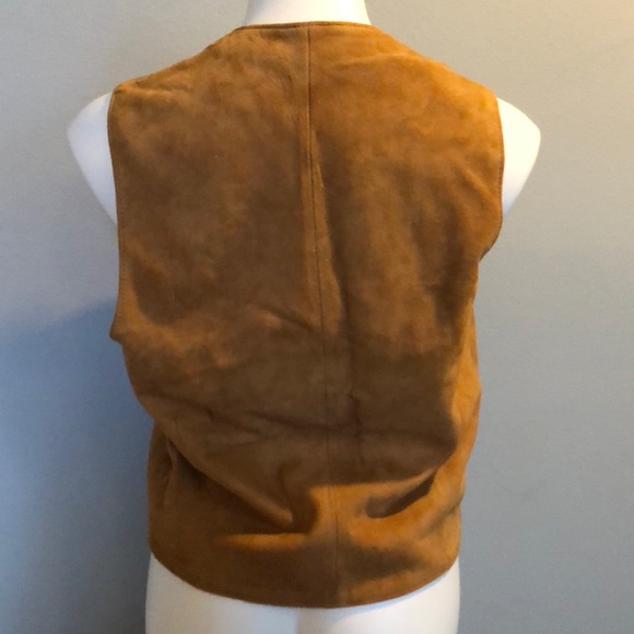Rome suede leather vest made in Peobody Mass. - Picture 3 of 8